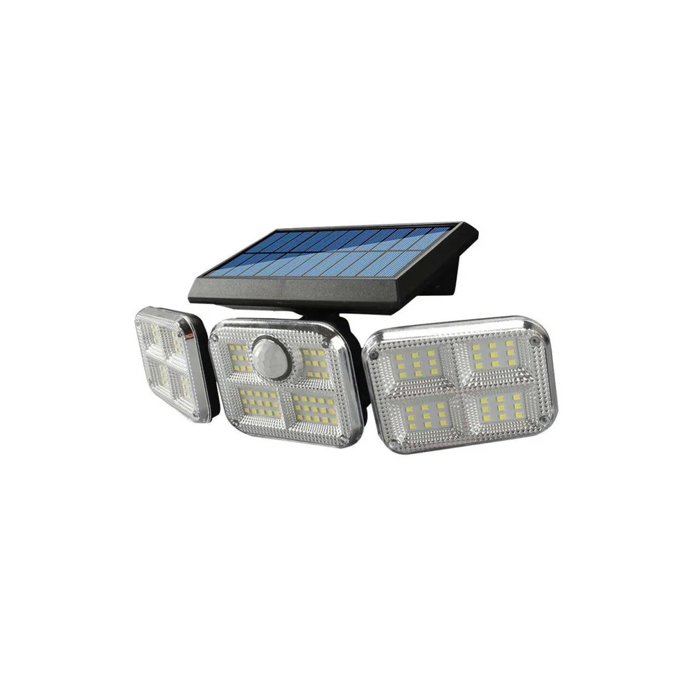 JSOTLAMP 3-lens 200W solar sensor light with solar panel