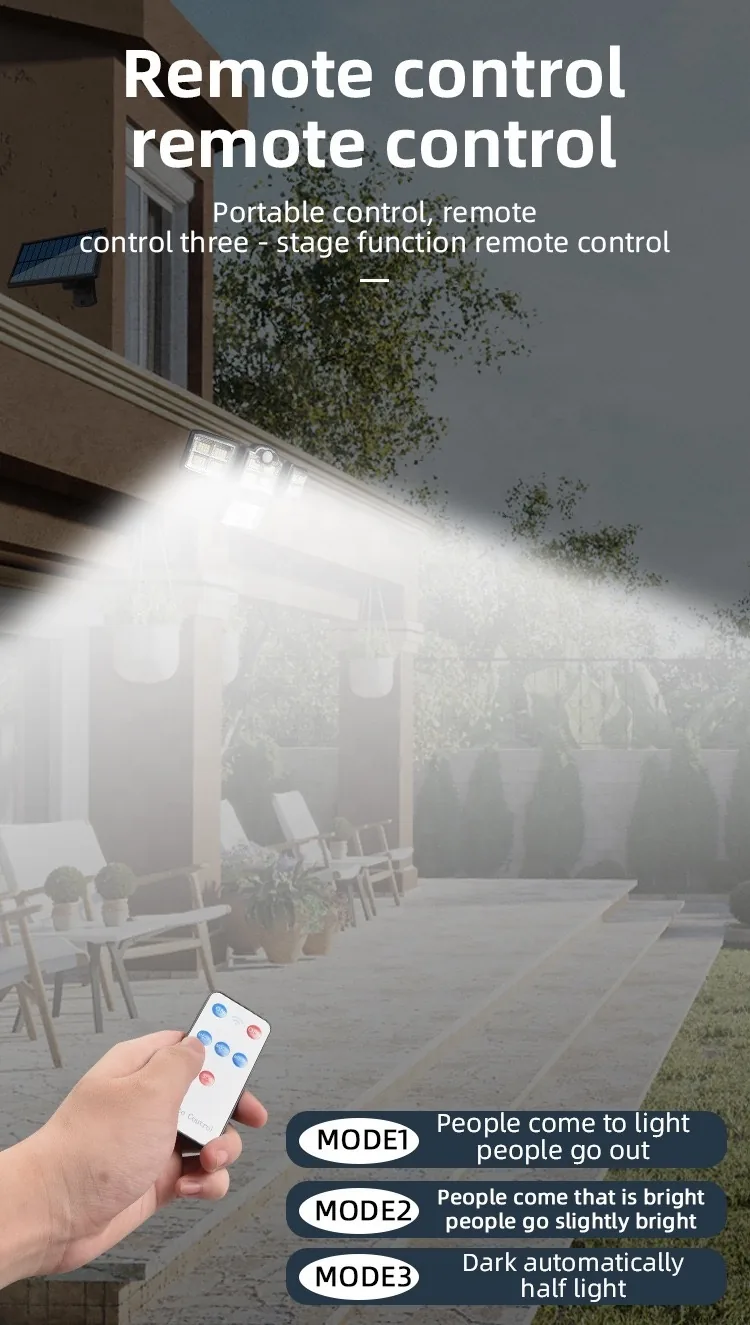 Remote control selects the lighting mode